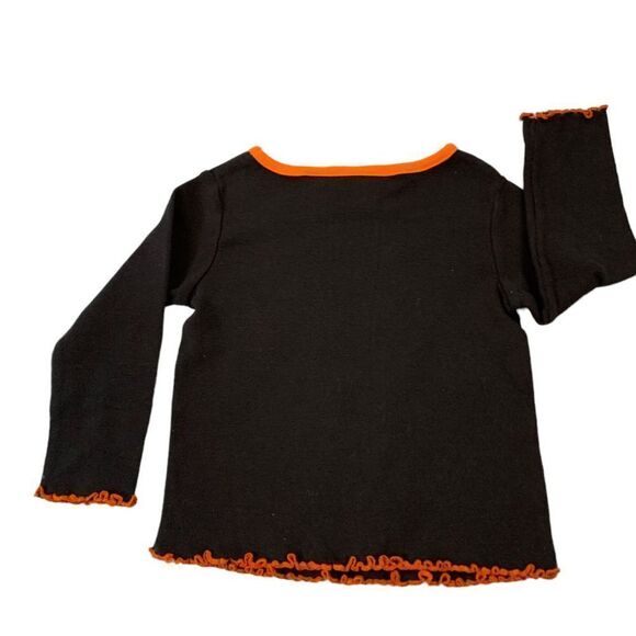 Koala Kids Infant girl's size 24 Months Black orange Sequin Halloween Shirt top - Picture 8 of 9
